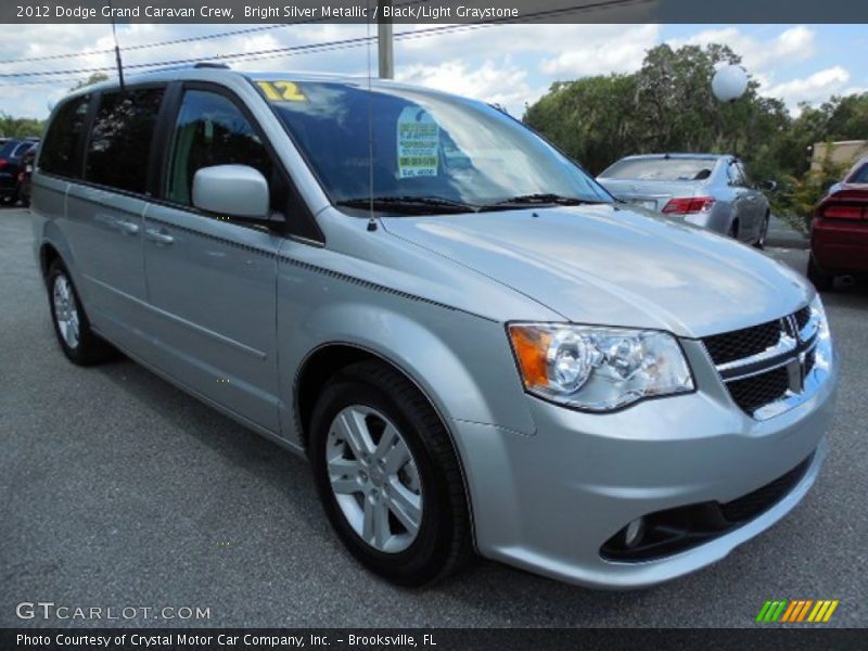 Bright Silver Metallic / Black/Light Graystone 2012 Dodge Grand Caravan Crew