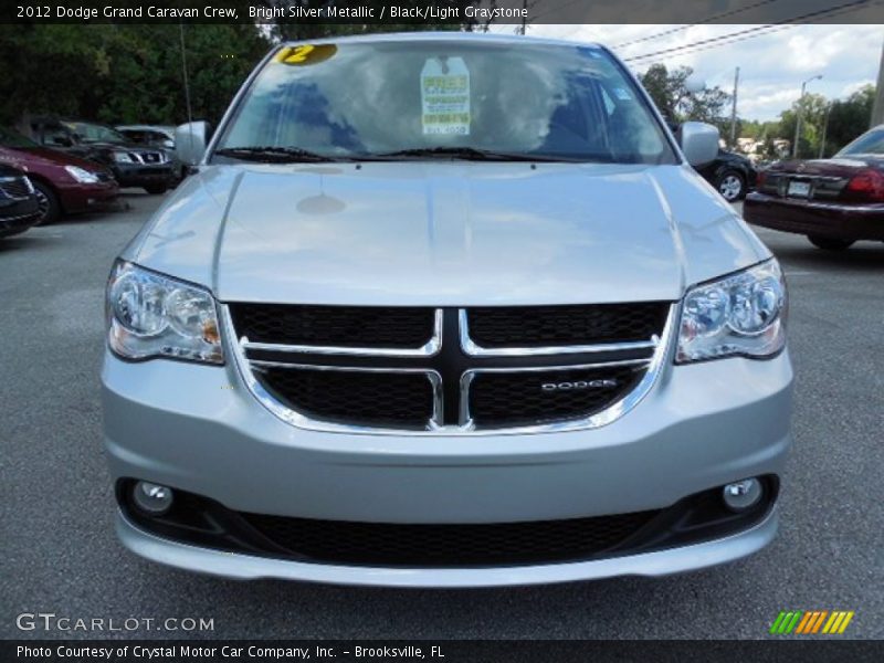 Bright Silver Metallic / Black/Light Graystone 2012 Dodge Grand Caravan Crew