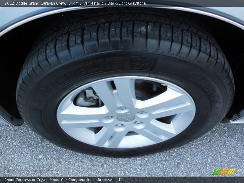 Bright Silver Metallic / Black/Light Graystone 2012 Dodge Grand Caravan Crew