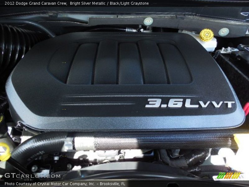 Bright Silver Metallic / Black/Light Graystone 2012 Dodge Grand Caravan Crew