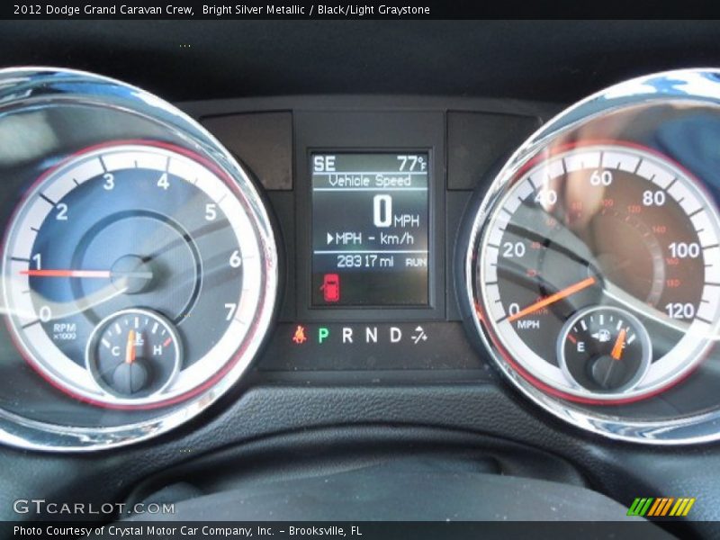 Bright Silver Metallic / Black/Light Graystone 2012 Dodge Grand Caravan Crew
