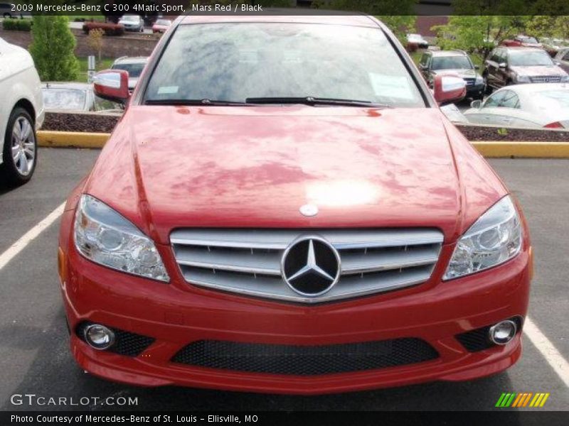 Mars Red / Black 2009 Mercedes-Benz C 300 4Matic Sport