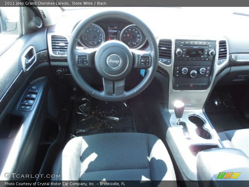 Stone White / Black 2011 Jeep Grand Cherokee Laredo
