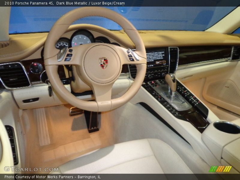 Dark Blue Metallic / Luxor Beige/Cream 2010 Porsche Panamera 4S