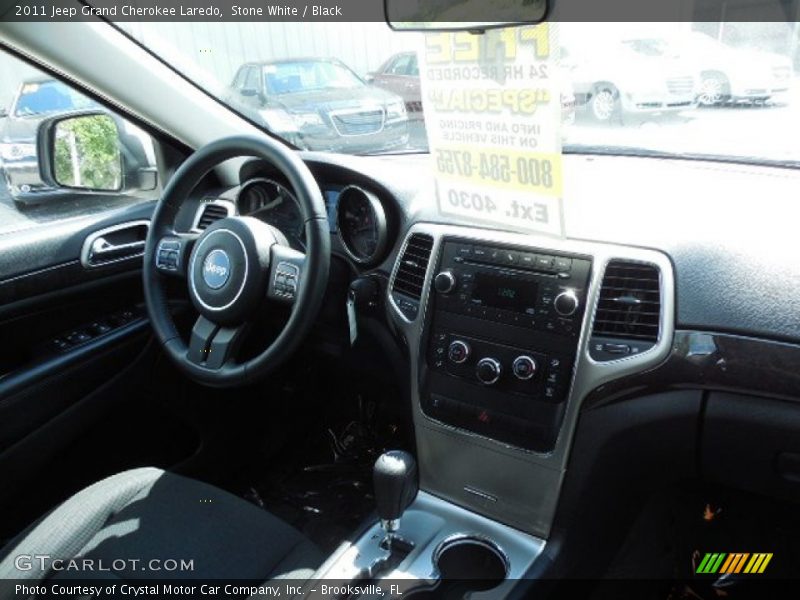 Stone White / Black 2011 Jeep Grand Cherokee Laredo