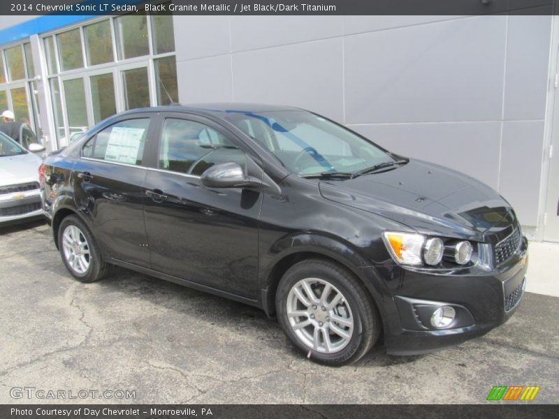 Black Granite Metallic / Jet Black/Dark Titanium 2014 Chevrolet Sonic LT Sedan