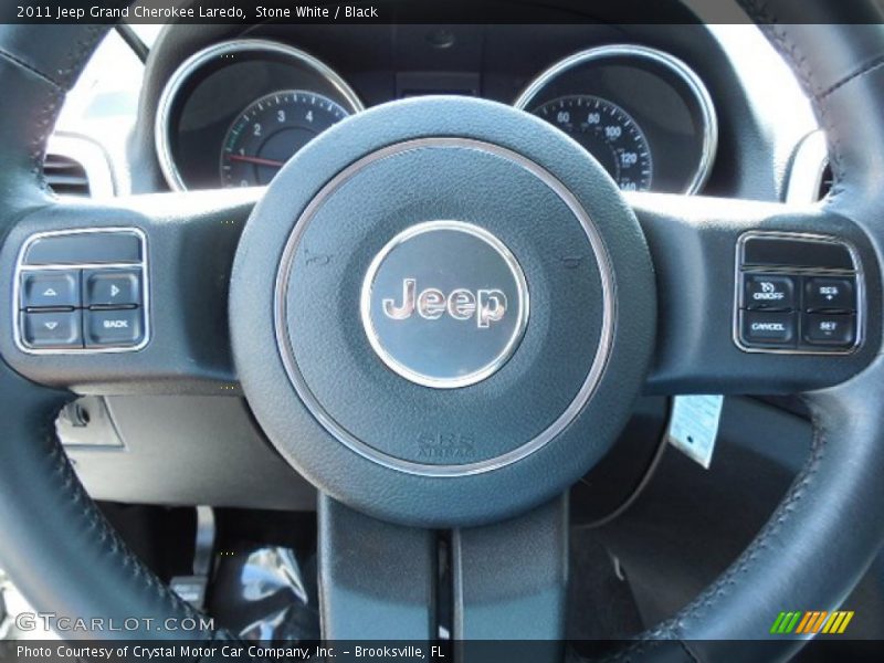 Stone White / Black 2011 Jeep Grand Cherokee Laredo