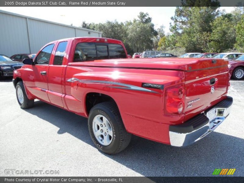 Flame Red / Medium Slate Gray 2005 Dodge Dakota SLT Club Cab