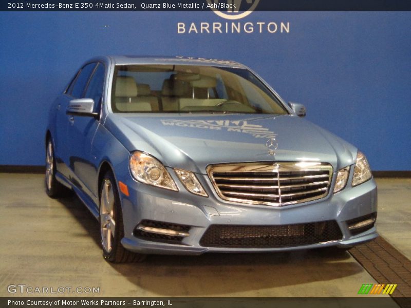 Quartz Blue Metallic / Ash/Black 2012 Mercedes-Benz E 350 4Matic Sedan