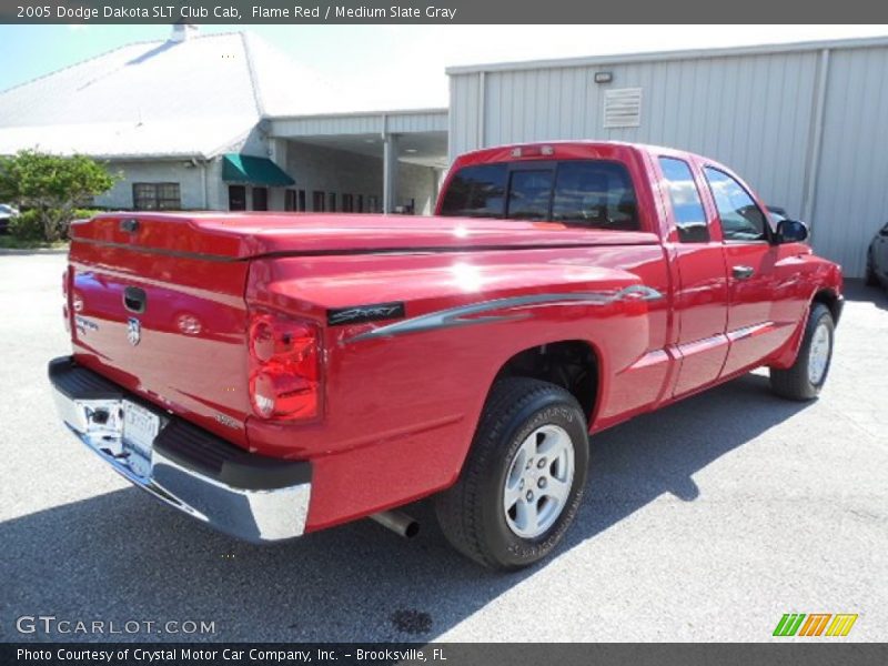 Flame Red / Medium Slate Gray 2005 Dodge Dakota SLT Club Cab