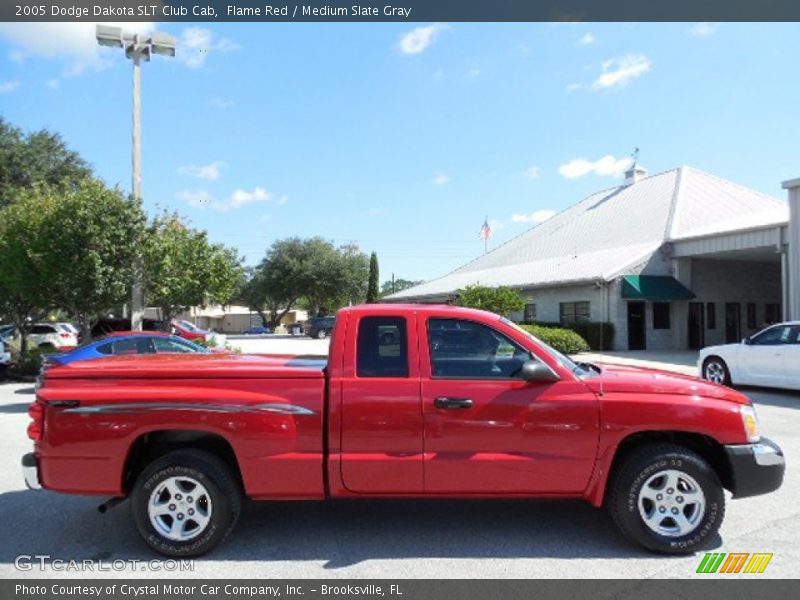 Flame Red / Medium Slate Gray 2005 Dodge Dakota SLT Club Cab