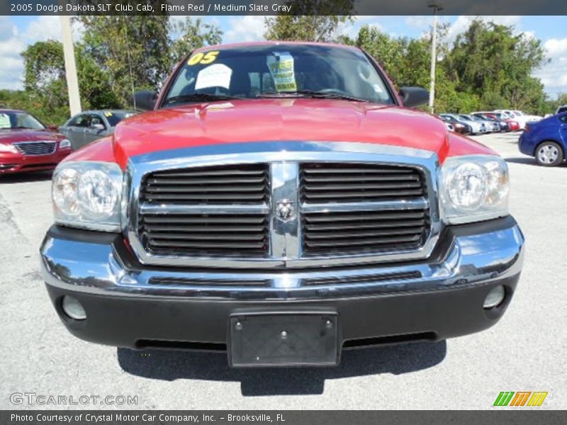 Flame Red / Medium Slate Gray 2005 Dodge Dakota SLT Club Cab