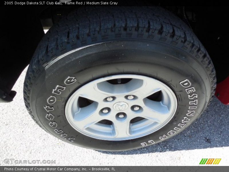Flame Red / Medium Slate Gray 2005 Dodge Dakota SLT Club Cab