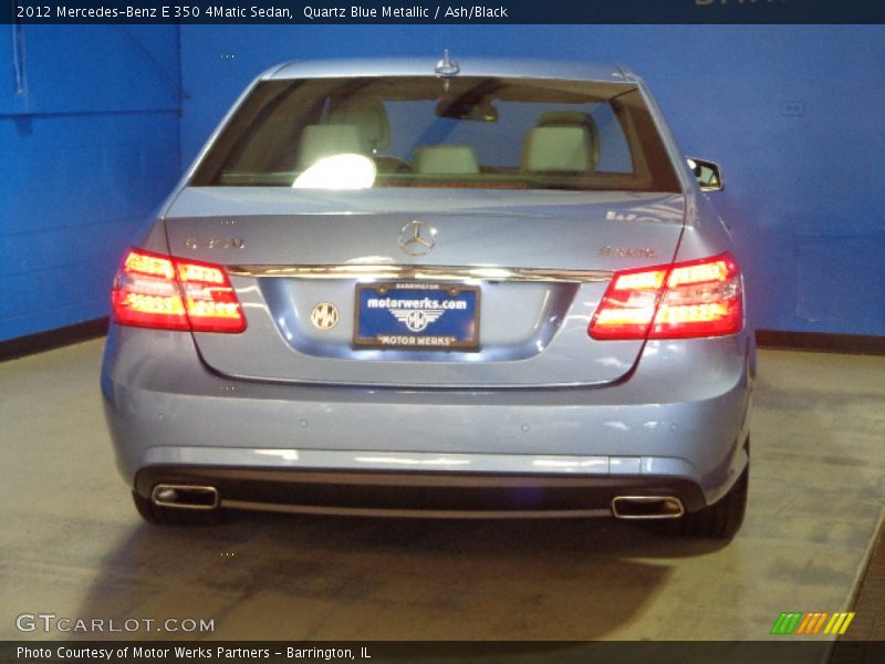Quartz Blue Metallic / Ash/Black 2012 Mercedes-Benz E 350 4Matic Sedan