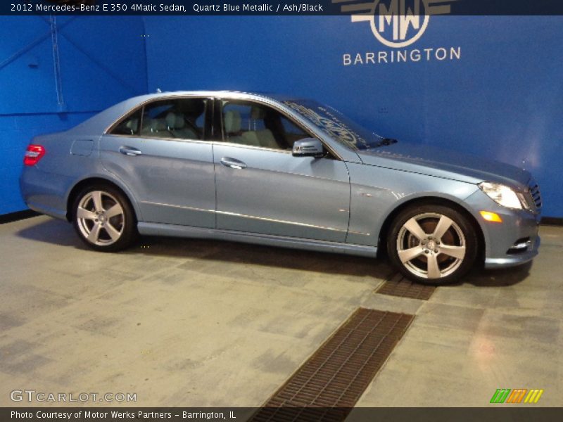 Quartz Blue Metallic / Ash/Black 2012 Mercedes-Benz E 350 4Matic Sedan