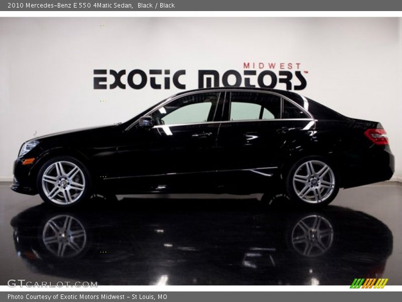 Black / Black 2010 Mercedes-Benz E 550 4Matic Sedan