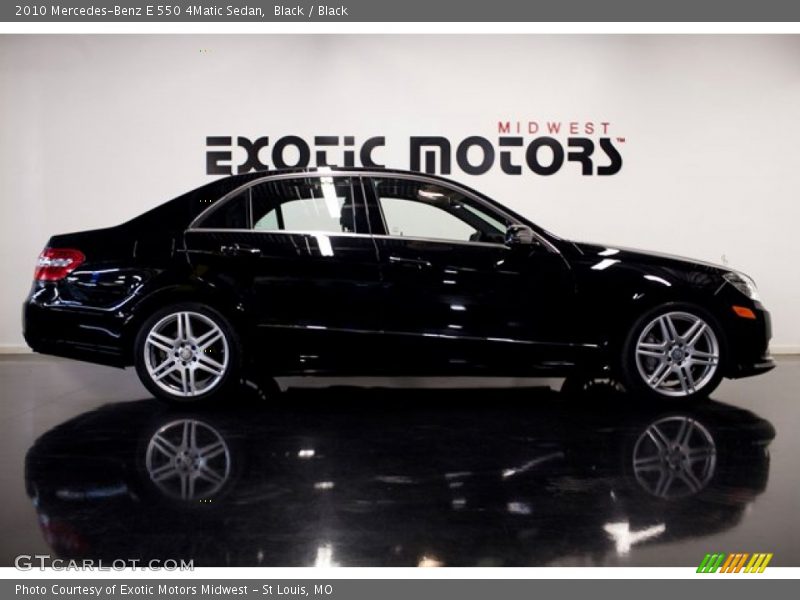 Black / Black 2010 Mercedes-Benz E 550 4Matic Sedan