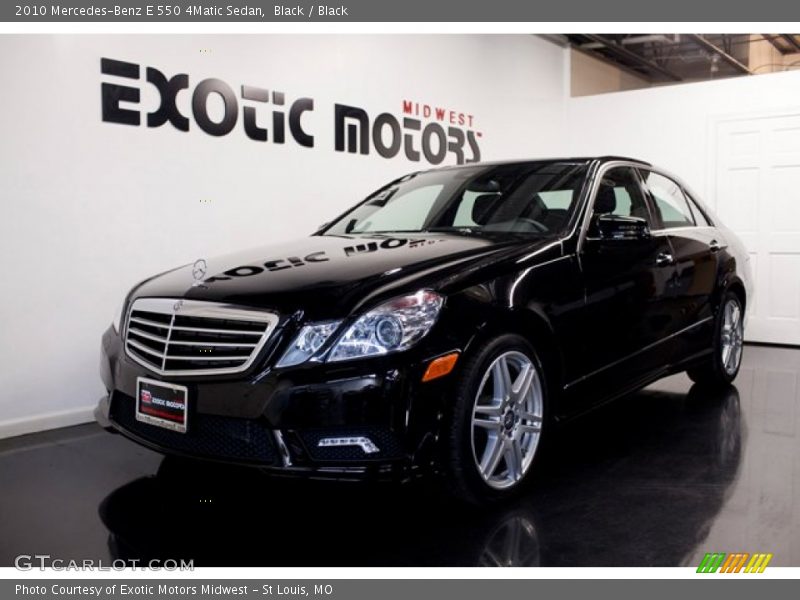 Black / Black 2010 Mercedes-Benz E 550 4Matic Sedan