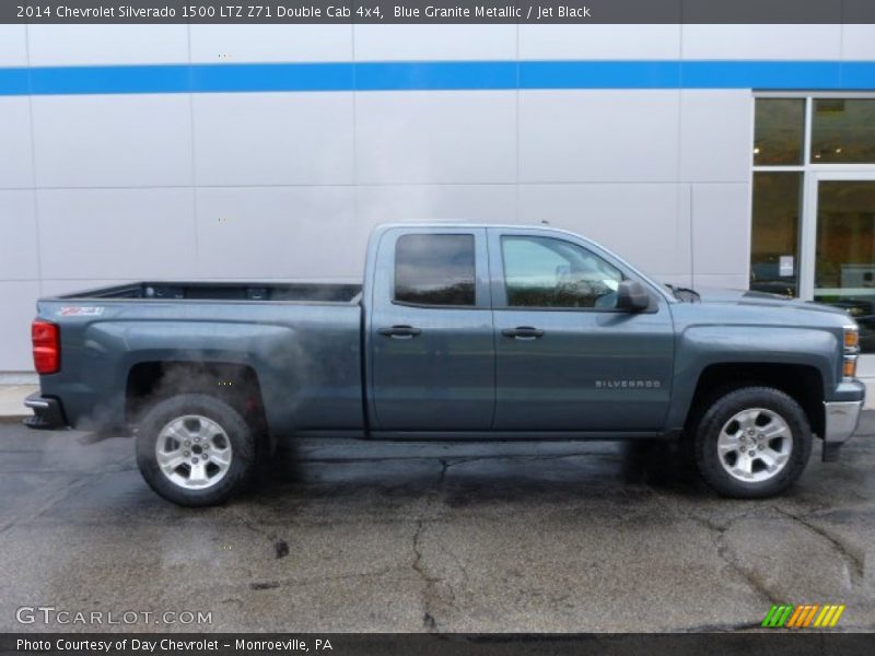 Blue Granite Metallic / Jet Black 2014 Chevrolet Silverado 1500 LTZ Z71 Double Cab 4x4