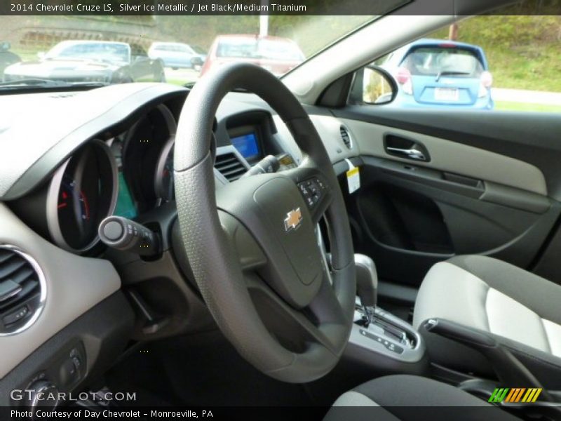 Silver Ice Metallic / Jet Black/Medium Titanium 2014 Chevrolet Cruze LS
