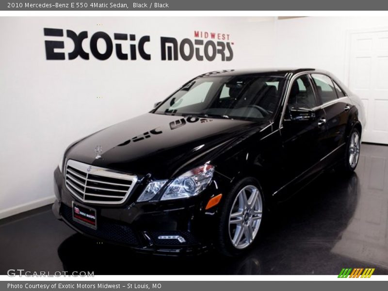 Black / Black 2010 Mercedes-Benz E 550 4Matic Sedan