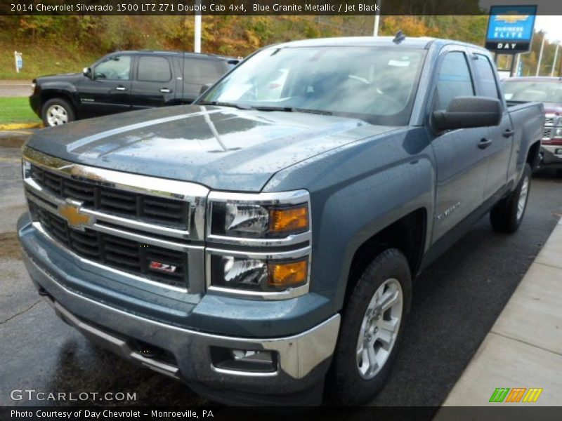 Blue Granite Metallic / Jet Black 2014 Chevrolet Silverado 1500 LTZ Z71 Double Cab 4x4