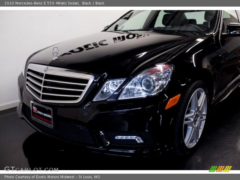 Black / Black 2010 Mercedes-Benz E 550 4Matic Sedan