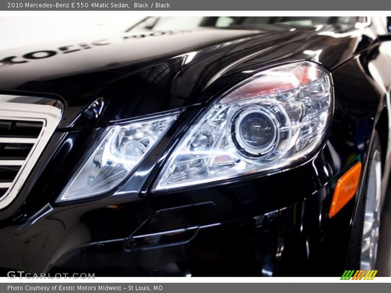 Black / Black 2010 Mercedes-Benz E 550 4Matic Sedan