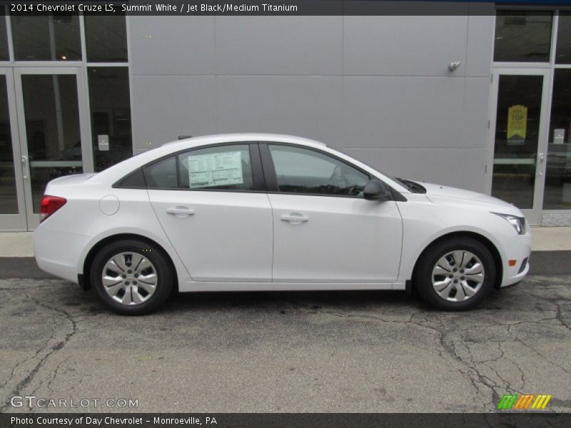 Summit White / Jet Black/Medium Titanium 2014 Chevrolet Cruze LS