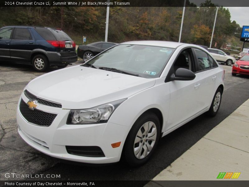 Summit White / Jet Black/Medium Titanium 2014 Chevrolet Cruze LS