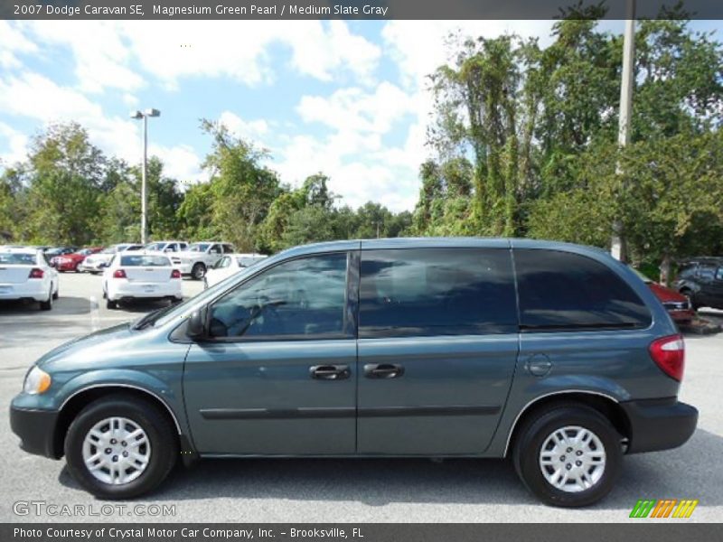 Magnesium Green Pearl / Medium Slate Gray 2007 Dodge Caravan SE