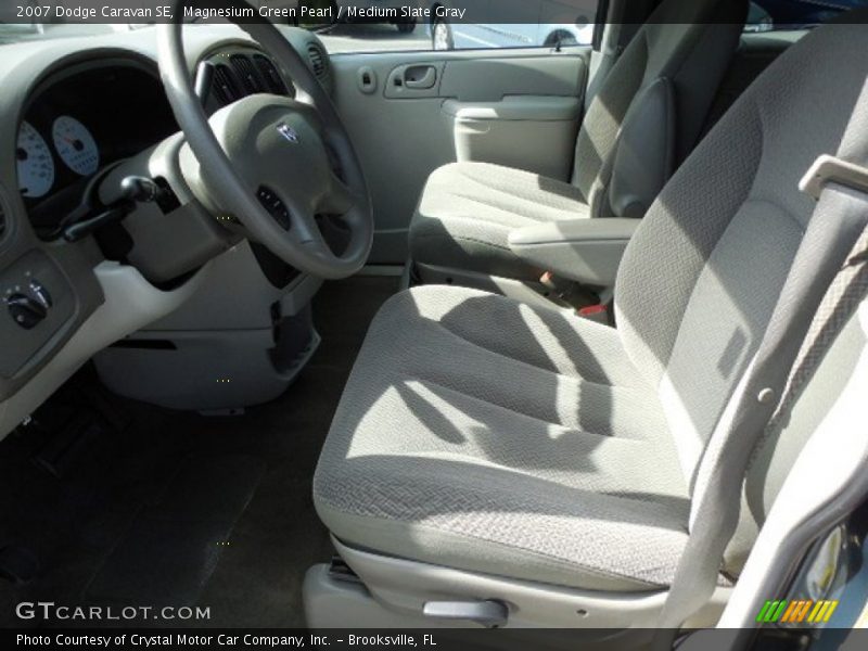 Magnesium Green Pearl / Medium Slate Gray 2007 Dodge Caravan SE