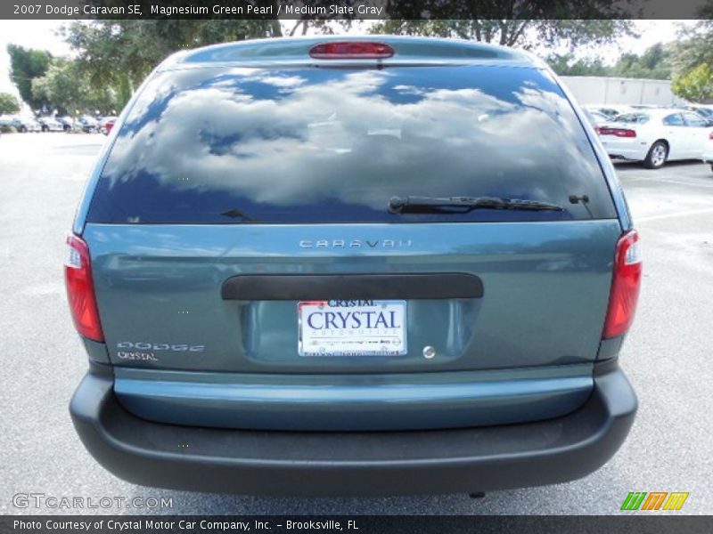 Magnesium Green Pearl / Medium Slate Gray 2007 Dodge Caravan SE