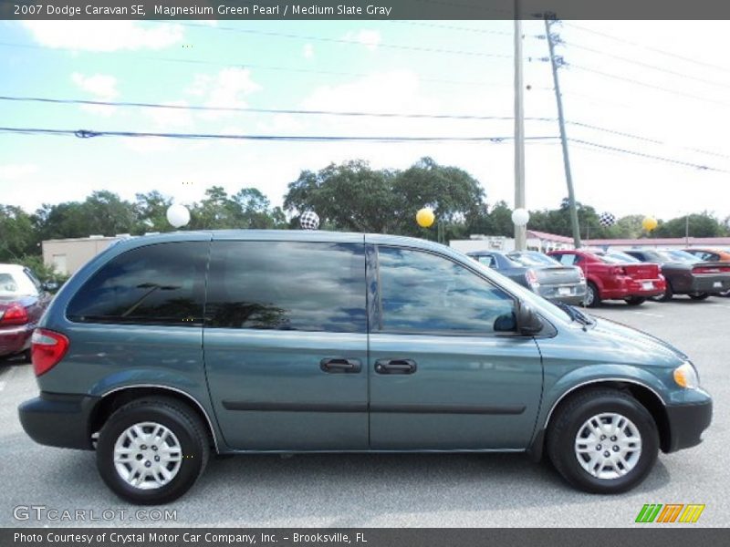 Magnesium Green Pearl / Medium Slate Gray 2007 Dodge Caravan SE
