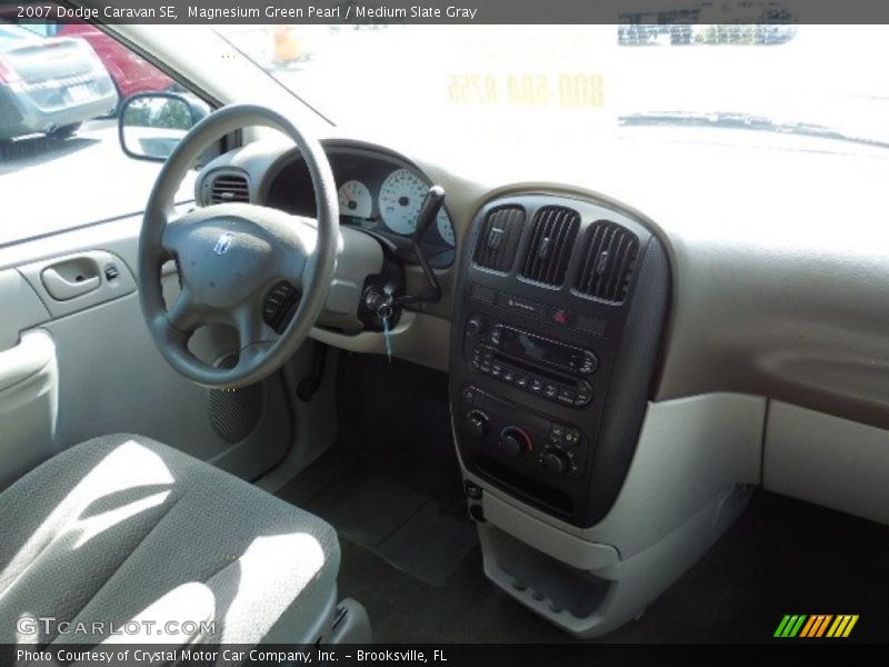 Magnesium Green Pearl / Medium Slate Gray 2007 Dodge Caravan SE