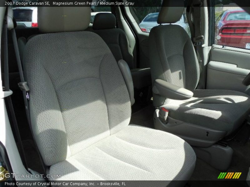 Magnesium Green Pearl / Medium Slate Gray 2007 Dodge Caravan SE