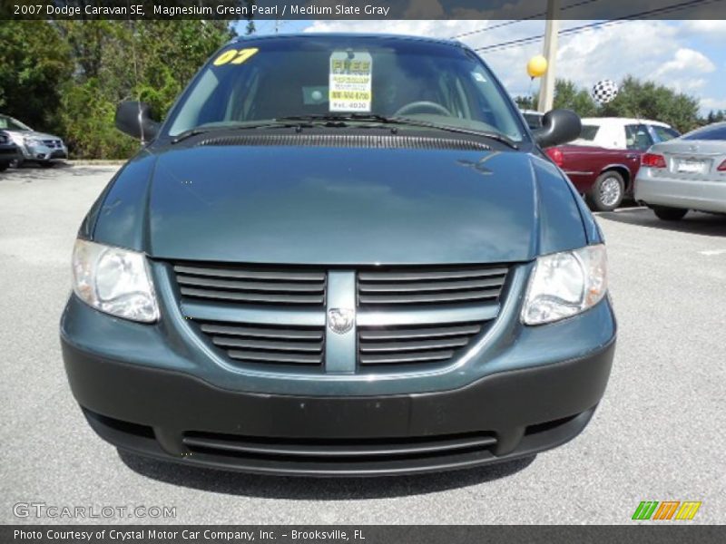 Magnesium Green Pearl / Medium Slate Gray 2007 Dodge Caravan SE