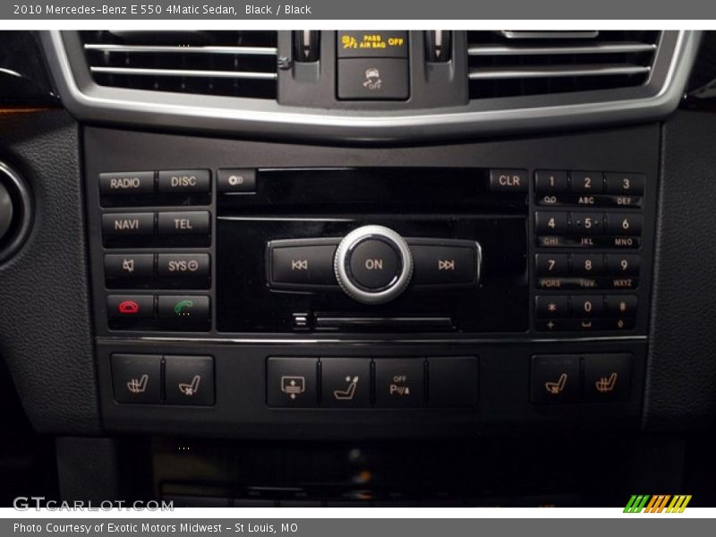 Controls of 2010 E 550 4Matic Sedan