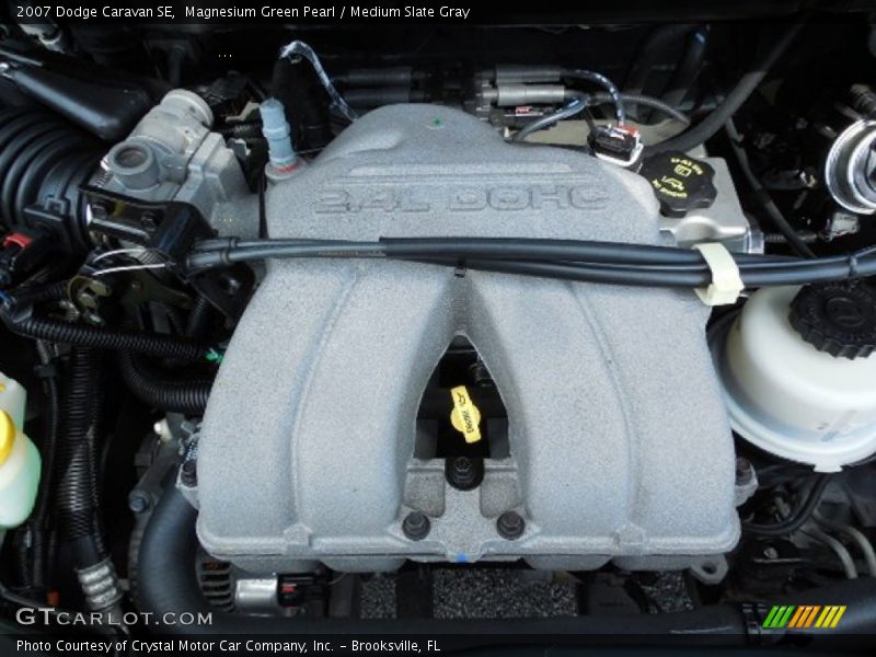 Magnesium Green Pearl / Medium Slate Gray 2007 Dodge Caravan SE