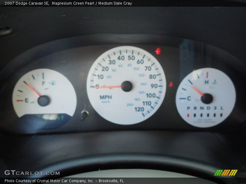 Magnesium Green Pearl / Medium Slate Gray 2007 Dodge Caravan SE