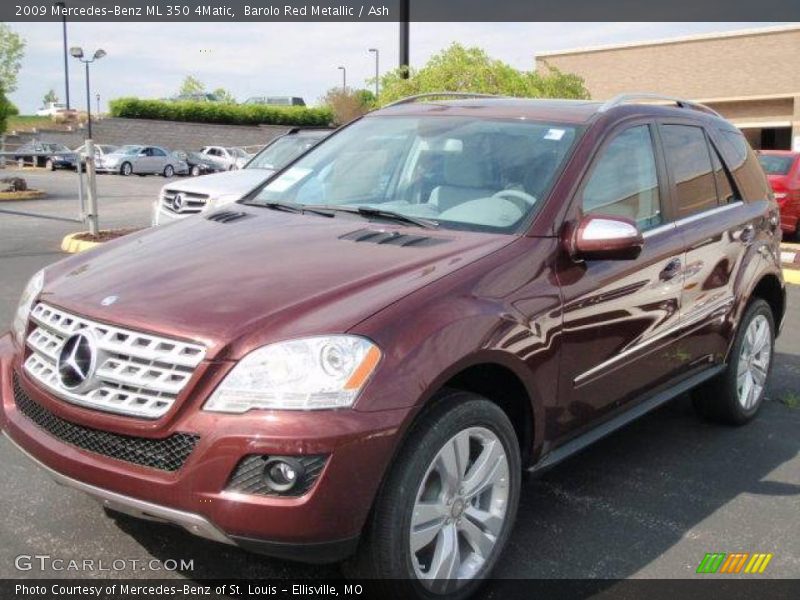 Barolo Red Metallic / Ash 2009 Mercedes-Benz ML 350 4Matic