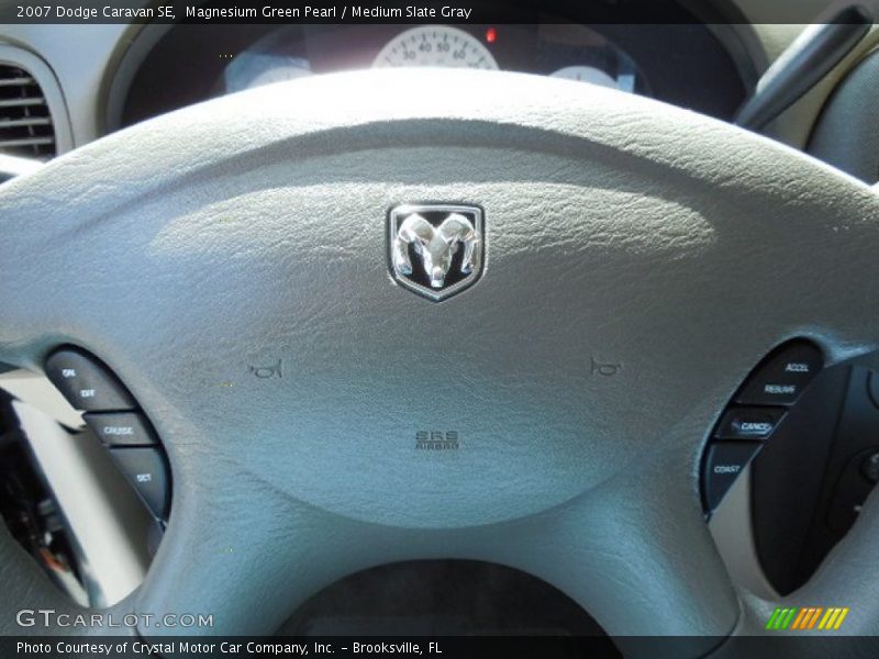 Magnesium Green Pearl / Medium Slate Gray 2007 Dodge Caravan SE