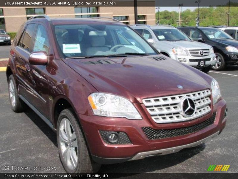 Barolo Red Metallic / Ash 2009 Mercedes-Benz ML 350 4Matic