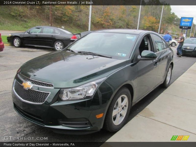 Rainforest Green Metallic / Jet Black 2014 Chevrolet Cruze LT