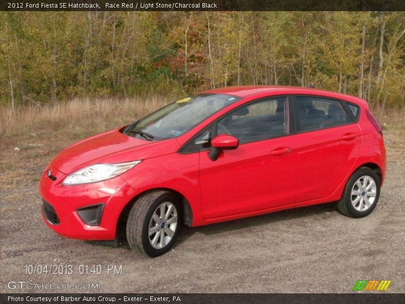 Race Red / Light Stone/Charcoal Black 2012 Ford Fiesta SE Hatchback