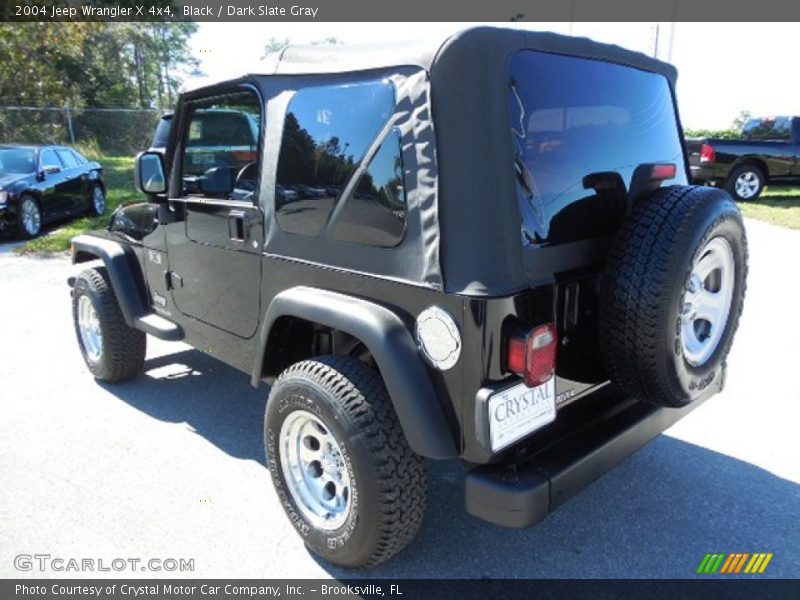 Black / Dark Slate Gray 2004 Jeep Wrangler X 4x4