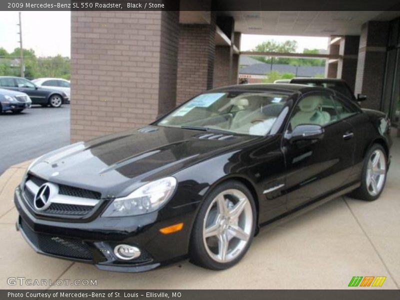 Black / Stone 2009 Mercedes-Benz SL 550 Roadster