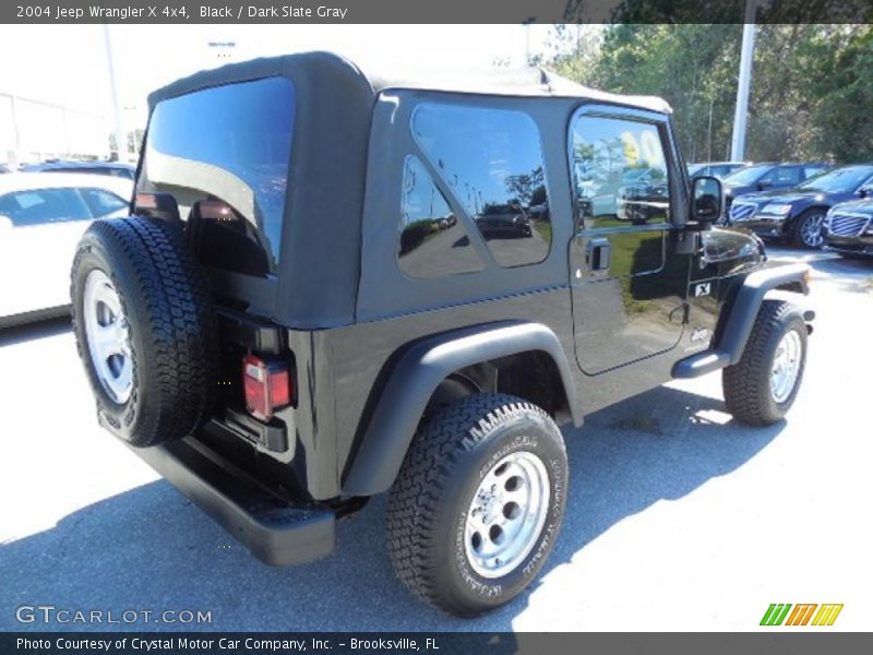 Black / Dark Slate Gray 2004 Jeep Wrangler X 4x4