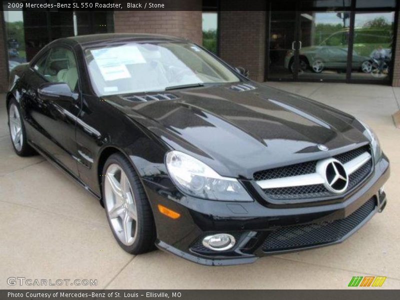 Black / Stone 2009 Mercedes-Benz SL 550 Roadster
