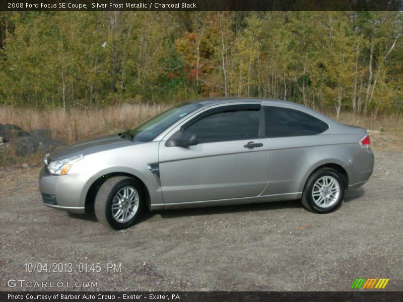 Silver Frost Metallic / Charcoal Black 2008 Ford Focus SE Coupe